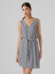 Vero Moda Sukienka letnia Bumpy 10286519 Granatowy Regular Fit. Niebieskie sukienki Vero Moda, na lato, m, bez wzorów, z wiskozy, bez kołnierzyka, bez ramiączek. Za 89.99 zł.