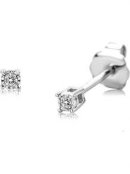 Diamant Exquis Złote kolczyki-wkrętki z diamentami rozmiar: onesize. Szare kolczyki Diamant Exquis, z diamentem, złote. Za 521.99 zł.