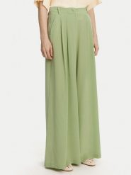 Marella Spodnie palazzo Sedia 2513131142 Zielony Wide Leg. Zielone spodnie materiałowe Marella, bez wzorów, z jedwabiu. Za 849.99 zł.