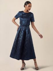 APART Spódnica w kolorze granatowym rozmiar: 38. Niebieskie spódnice Apart, bez wzorów, midi. Za 459.95 zł.