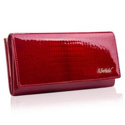 Portfel skórzany croco BETLEWSKI czerwony BPD-CR-72031. Czerwone portfele Betlewski, bez wzorów, ze skóry. Za 149.99 zł.