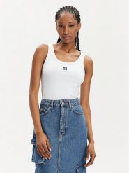 Hugo Top Datamia 50514489 Biały Slim Fit. Białe topy Hugo, xxl, bez wzorów, z bawełny, bez kołnierzyka, bez ramiączek. Za 139.99 zł.