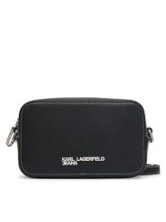 Karl Lagerfeld Jeans Torebka A3W30012 Czarny. Czarne listonoszki Karl Lagerfeld Jeans, bez wzorów, z jeansu, bez dodatków. Za 619.99 zł.