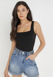 Czarne Body Hyrmime. Czarne body Born2be, l, bez wzorów, z dzianiny. Za 69.99 zł.