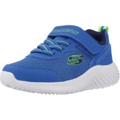 Buty SKECHERS BOUNDER TECHROX Niebieski. Niebieskie trekkingi Skechers, z syntetyku, trekkingowe. Za 150.62 zł.