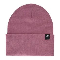 Czapka zimowa damska outdoor. Czerwone czapki 4f, z aplikacjami, z dzianiny. Za 71.99 zł.