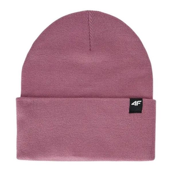 Czapka zimowa damska outdoor. Czerwone czapki 4f, z aplikacjami, z dzianiny. Za 71.99 zł.