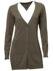 Heine Kardigan w kolorze oliwkowym rozmiar: 34. Brązowe kardigany Heine, bez wzorów, z bawełny. Za 56.95 zł.