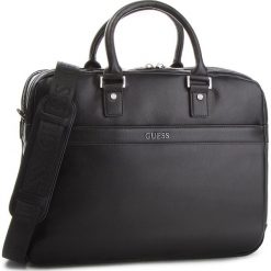 Torba na laptopa GUESS - HM6540 POL84 BLA. Czarne torby na laptopa Guess, z aplikacjami, ze skóry ekologicznej. W wyprzedaży za 339.00 zł.