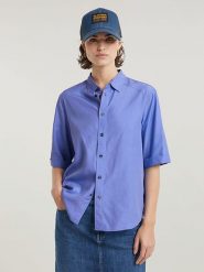 G-Star Koszula w kolorze niebieskim rozmiar: M. Niebieskie koszule G-Star, m, bez wzorów, retro, bez kołnierzyka, bez ramiączek. Za 135.81 zł.