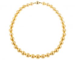 Naszyjnik z perłami Golden South Sea, brylantami i elementami żółtego złota - 44 cm - próba 750. Niebieskie naszyjniki Apart, z brylantem, złote. Za 159,000.00 zł.