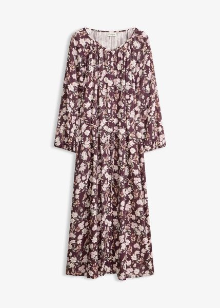 Sukienka maxi z wiązaniem. Fioletowe sukienki bonprix, bez wzorów, bez kołnierzyka, bez ramiączek, maxi. Za 149.99 zł.