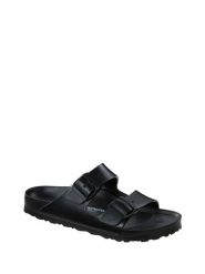 Birkenstock Klapki "Arizona" w kolorze czarnym rozmiar: 48. Czarne klapki Birkenstock, bez wzorów, z otwartym noskiem, bez obcasa. Za 154.95 zł.