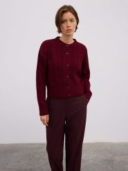 BGN Kardigan w kolorze bordowym rozmiar: 40. Czerwone kardigany BGN, bez wzorów, z wełny. Za 134.85 zł.