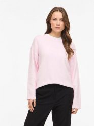 Vila Sweter "Viliga" w kolorze jasnoróżowym rozmiar: XL. Różowe swetry Vila, s, bez wzorów, z materiału, bez ramiączek. Za 88.23 zł.