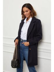 L'armoire de Suzette Płaszcz przejściowy w kolorze granatowym rozmiar: 36. Niebieskie płaszcze L'armoire de Suzette, l, bez wzorów, bez kaptura. Za 201.95 zł.