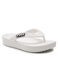 Japonki Crocs. Białe klapki Crocs, bez wzorów, bez obcasa. Za 109.99 zł.