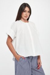 Bluzka damska popelinowa Educata WEEKEND MAX MARA. Bluzki Weekend Max Mara, bez wzorów, bez kołnierzyka, bez ramiączek. Za 889.00 zł.