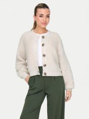 JDY Kardigan Eira 15337012 Beżowy Regular Fit. Brązowe kardigany JDY, s, bez wzorów, z syntetyku. Za 79.99 zł.