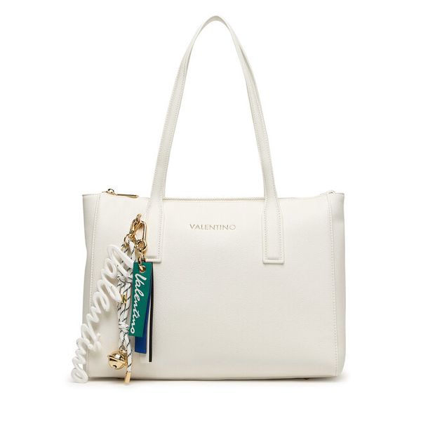 Torebka Valentino. Białe shopper Valentino, bez wzorów, bez dodatków. Za 445.99 zł.