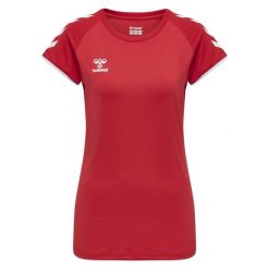 Koszulka damska Hummel hmlhmlCORE volley stretch. Czerwone bluzki Hummel, s, bez wzorów, sportowe, bez kołnierzyka, bez ramiączek. Za 152.00 zł.