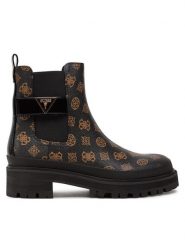 Guess Botki Bensly FLFBEN FAL10 Czarny. Czarne botki Guess, z aplikacjami, ze skóry, bez obcasa, na płaskiej podeszwie, bez zapięcia. Za 799.99 zł.