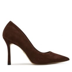 Szpilki Aldo. Brązowe szpilki Aldo, bez wzorów, bez obcasa, na szpilce, bez zapięcia. Za 399.99 zł.