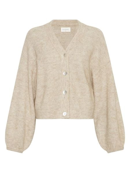 MOSS COPENHAGEN Kardigan "Hila Hope" w kolorze kremowym rozmiar: L/XL. Brązowe kardigany Moss Copenhagen, l, bez wzorów. Za 177.94 zł.