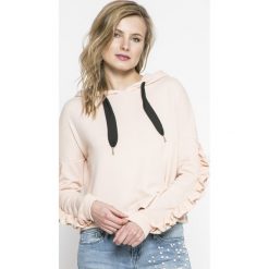 Only - Bluza. Czerwone bluzy Only, l, bez wzorów, z bawełny, z kapturem. W wyprzedaży za 34.90 zł.