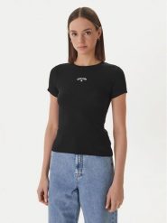 Guess Jeans T-Shirt W6GPZ3 KA0H1 Czarny Slim Fit. Czarne t-shirty Guess Jeans, xxl, z aplikacjami, z bawełny, bez kołnierzyka, bez ramiączek. Za 159.99 zł.