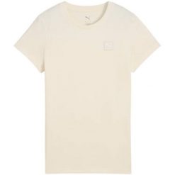 T-shirt Damski ESS Elevated. Brązowe t-shirty Puma, bez wzorów, bez kołnierzyka, bez ramiączek. Za 120.99 zł.