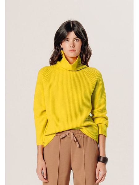 Rodier Kaszmirowy sweter w kolorze żółtym rozmiar: XL. Żółte swetry Rodier, xl, bez wzorów, z kaszmiru, bez ramiączek. Za 808.81 zł.