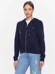 Tommy Hilfiger Bluza 1985 WW0WW39189 Granatowy Regular Fit. Niebieskie bluzy TOMMY HILFIGER, xs, bez wzorów, z bawełny, bez kaptura. Za 489.00 zł.
