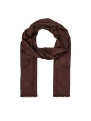 Guess Szal AW5685 POL03 Brązowy ciemny. Brązowe rękawiczki Guess, z aplikacjami, z poliesteru. Za 194.99 zł.