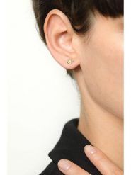 OR ÉCLAT Złote kolczyki-wkrętki "Mini fleurs" z cyrkoniami rozmiar: onesize. Żółte kolczyki OR ÉCLAT, z cyrkonią, złote. Za 217.99 zł.