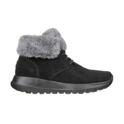 Buty Skechers Skechers On-The-Go Joy Plush Dreams czarne (144042-BKGY). Czarne trekkingi Skechers, z zamszu, trekkingowe. Za 299.00 zł.