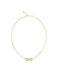 Guess Naszyjnik JUBN05 049JW Złoty. Żółte naszyjniki Guess, metalowe. Za 179.99 zł.