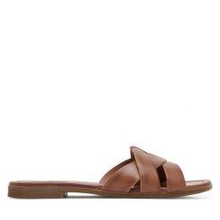 Klapki Lasocki. Brązowe klapki Lasocki, bez wzorów, bez obcasa. Za 139.99 zł.