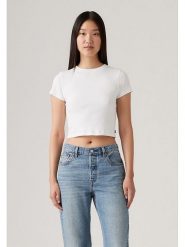 Levi's Koszulka w kolorze białym rozmiar: L. Białe bluzki Levi's®, l, bez wzorów, z bawełny, bez kołnierzyka, bez ramiączek. Za 41.95 zł.