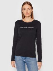 United Colors Of Benetton Bluzka 3GA2E16G0 Czarny Regular Fit. Czarne bluzki United Colors of Benetton, l, bez wzorów, z bawełny, bez kołnierzyka, bez ramiączek. Za 99.99 zł.