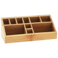 Organizer na kosmetyki do makijażu bambusowy 23x9x8,5 cm. Zestawy Eleganza. Za 38.90 zł.