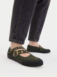 Vans Baleriny Mary Jane Straps VN000D9AOLV1 Zielony. Zielone baleriny Vans, bez wzorów, ze skóry, bez obcasa. Za 256.99 zł.