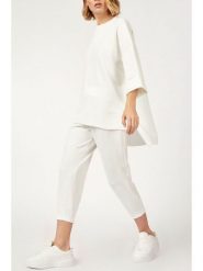 Milan Kiss 2-częściowy zestaw w kolorze kremowym rozmiar: XL. Brązowe swetry Milan Kiss, xl, bez wzorów, bez ramiączek. Za 173.99 zł.