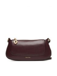 Calvin Klein Torebka Hardware Zip Crossbody LV04F1046G Bordowy. Czerwone torebki klasyczne Calvin Klein, bez wzorów, ze skóry, bez dodatków. Za 429.99 zł.