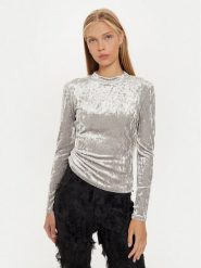 Marella Bluzka Balera 2423946035 Srebrny Regular Fit. Szare bluzki Marella, l, bez wzorów, z syntetyku, bez kołnierzyka, bez ramiączek. Za 249.99 zł.