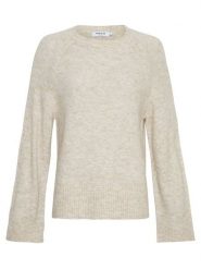 MOSS COPENHAGEN Sweter "Ceara Hope" w kolorze beżowym rozmiar: L/XL. Brązowe swetry Moss Copenhagen, l, bez wzorów, z poliamidu, bez ramiączek. Za 180.06 zł.