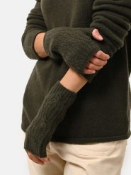 Perfect Cashmere Kaszmirowe mitenki "Bale" w kolorze zielonym rozmiar: onesize. Zielone rękawiczki Perfect Cashmere, bez wzorów, z kaszmiru. Za 143.99 zł.