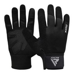 Rękawiczki RDX W1F Full Finger. Czarne rękawiczki RDX SPORTS, bez wzorów, sportowe. Za 79.99 zł.
