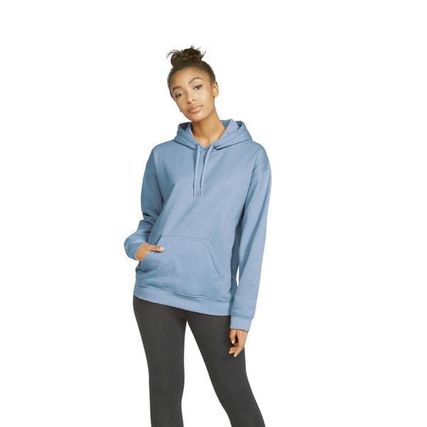 Bluza z kapturem Gildan Midweight Softstyle. Niebieskie bluzy GILDAN, l, bez wzorów, z bawełny, z kapturem. Za 139.00 zł.