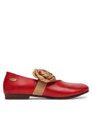 Laura Vita Baleriny Florineo 01 Czerwony. Czerwone baleriny Laura Vita, bez wzorów, ze skóry, bez obcasa. Za 449.99 zł.
